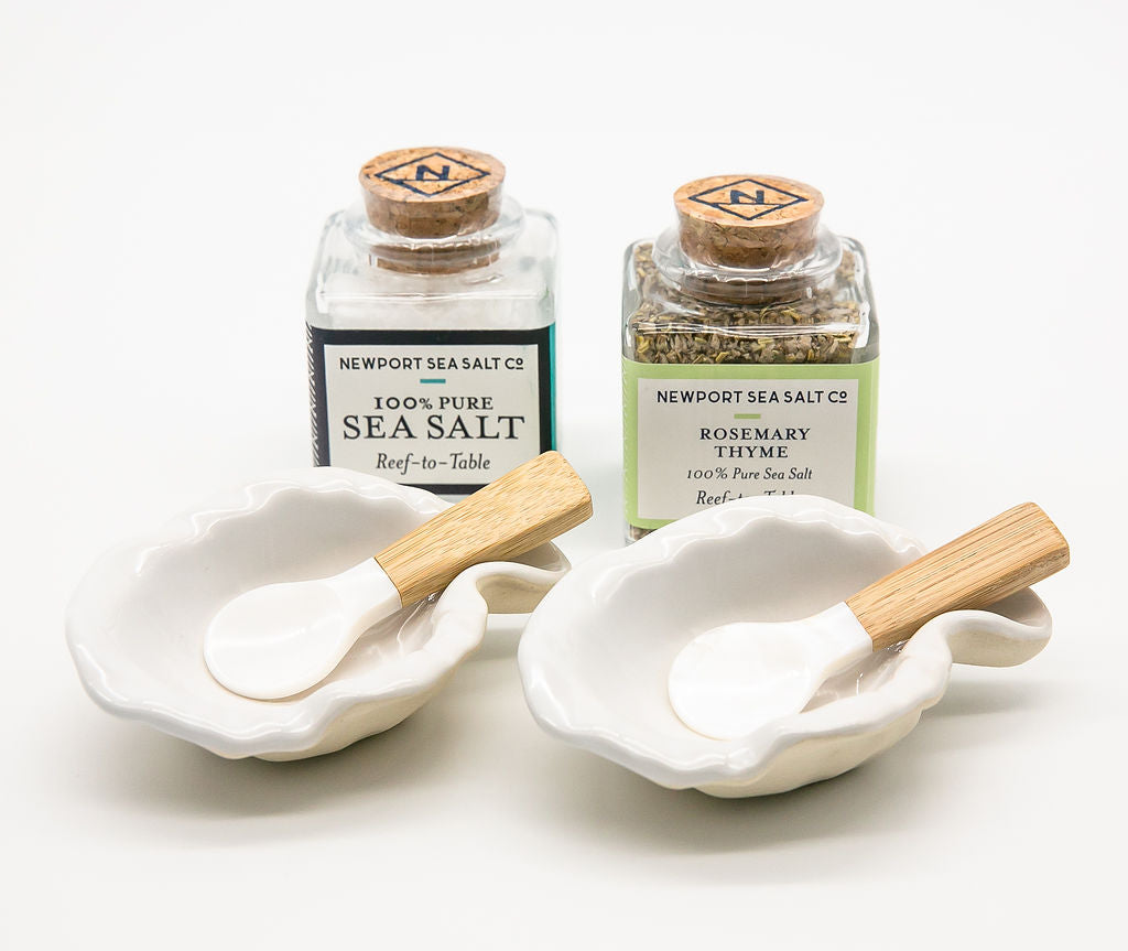 Seashell and Bamboo Spoon, Small 3.25"