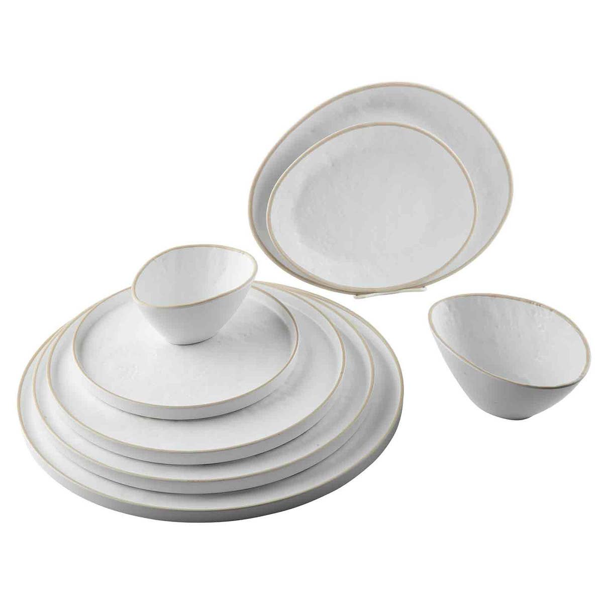 "Stoneware" Melamine Round Platter, 18"