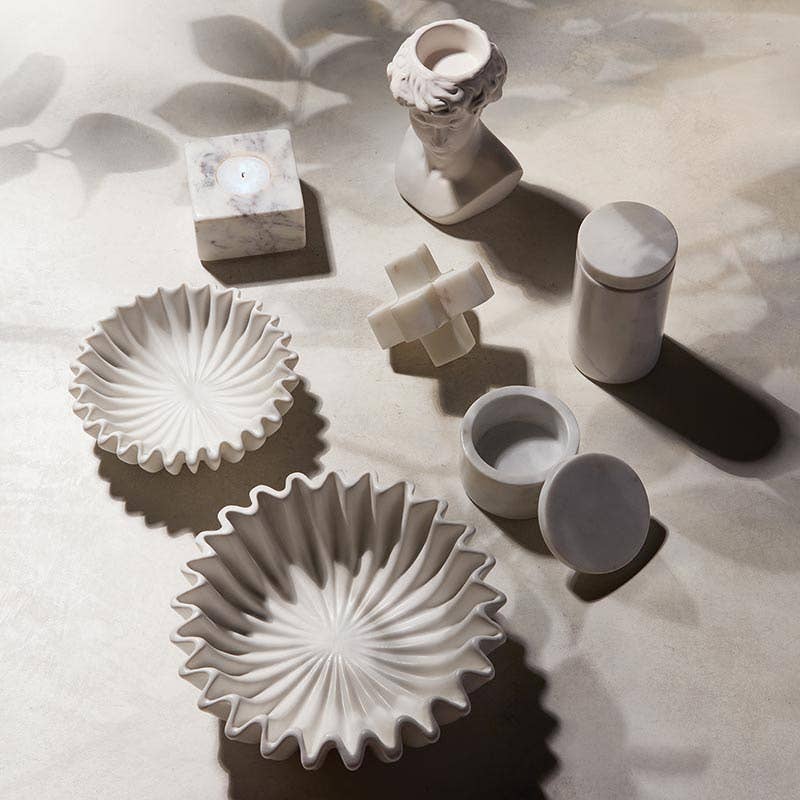 Lidded Marble Container, Salt or Spice Cellar