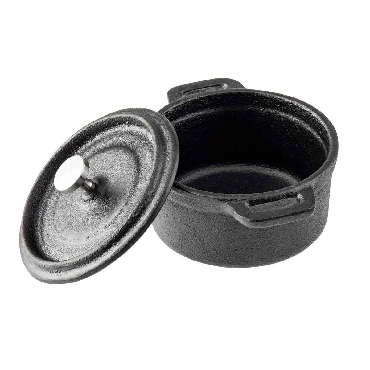 8 oz Pre-Seasoned Cast Iron Cocotte with Lid