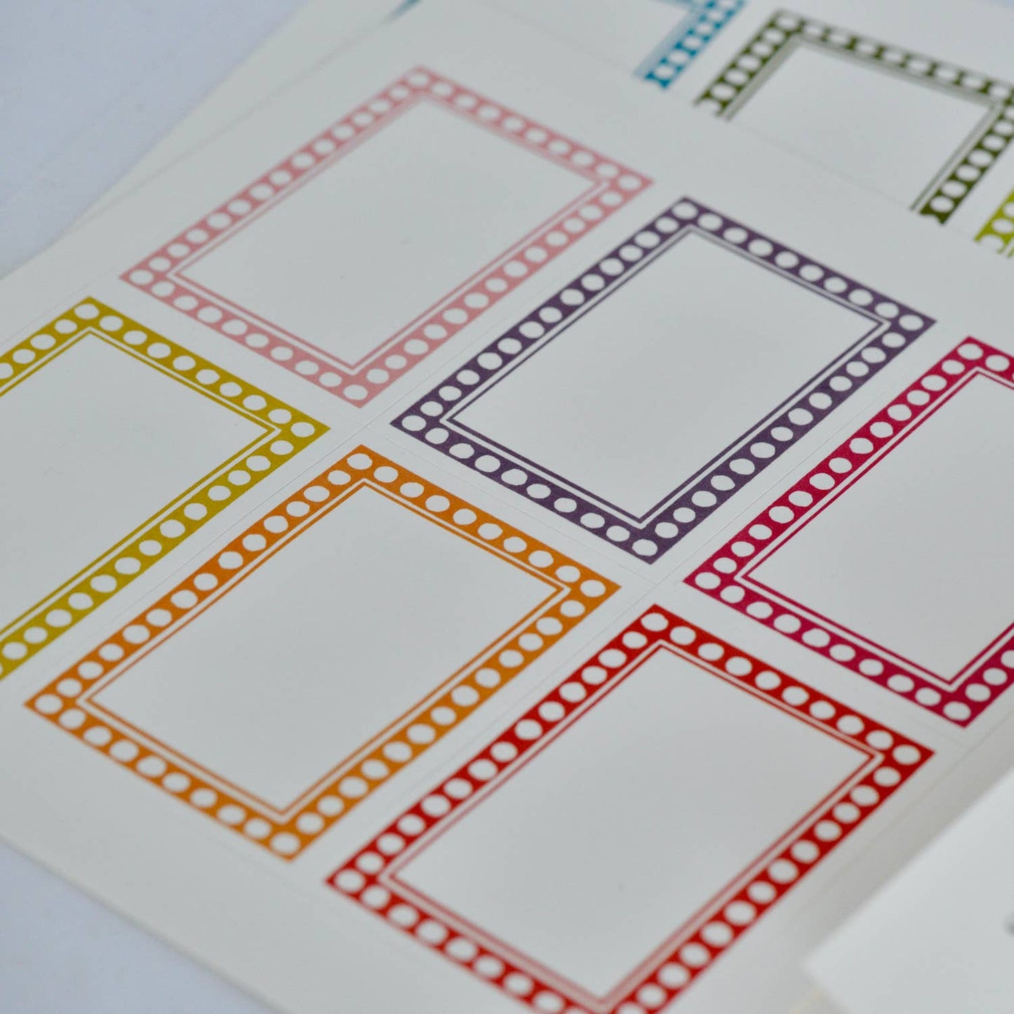 12 Large Self-Adhesive Labels for Pattern Stationery