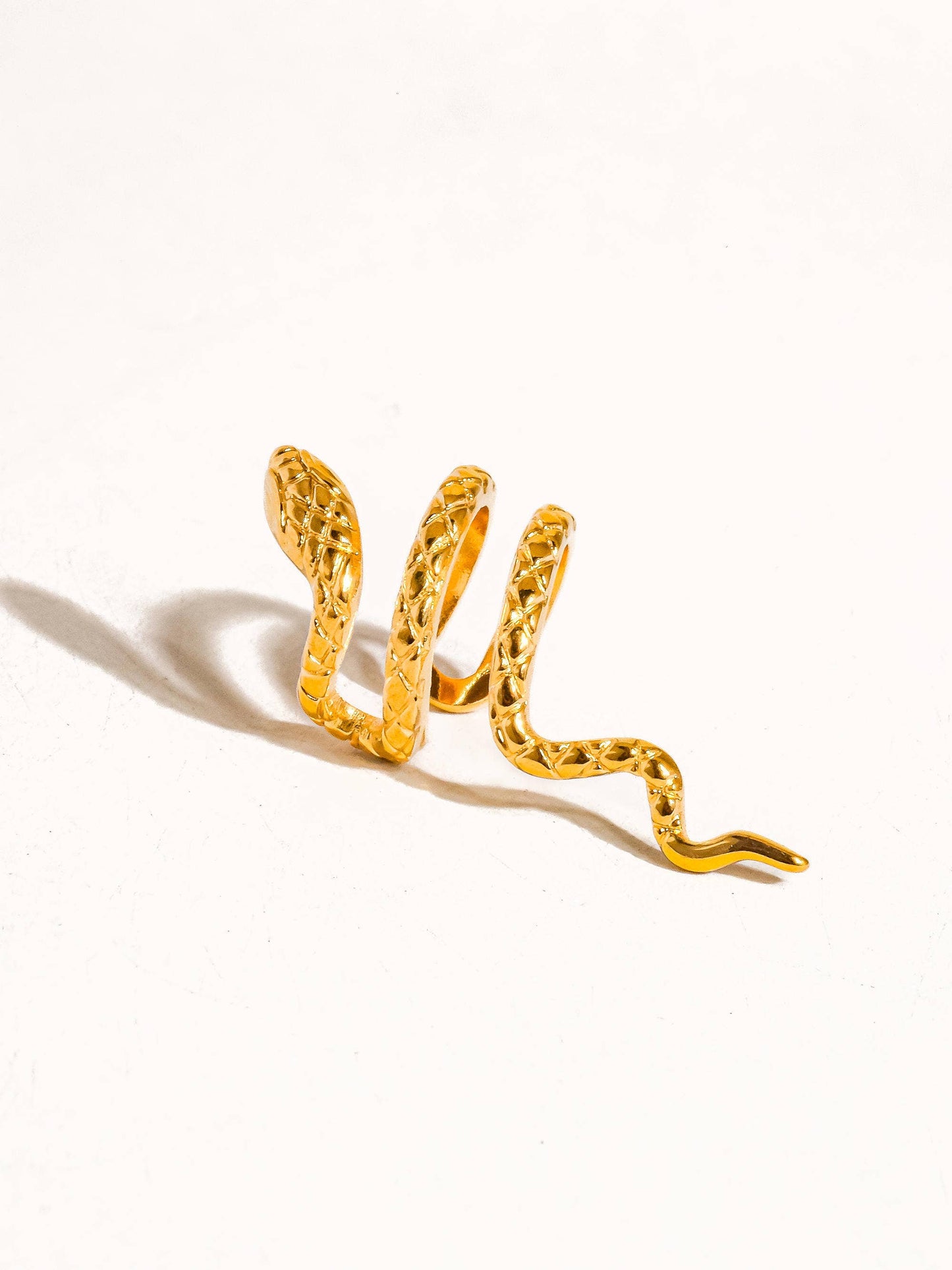 Khari 18K Gold Non-Tarnish Serpent Ear Cuff