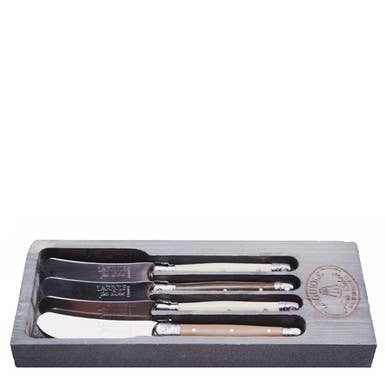 4 Spreaders, Linen Earth Colors in a Gift Tray