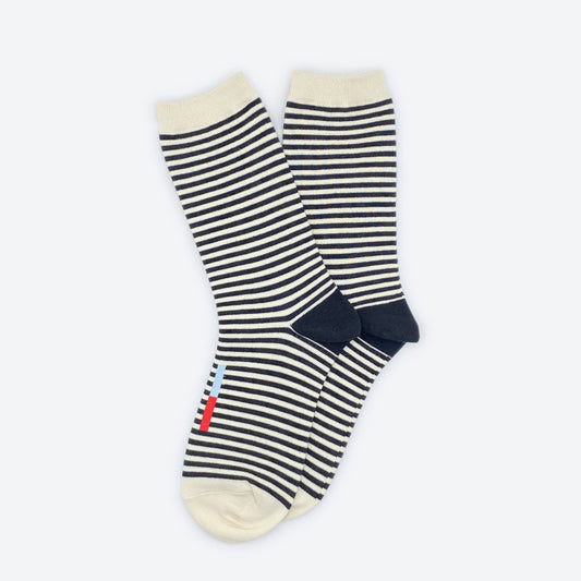 Cole Sock, Stripe Black and Cream