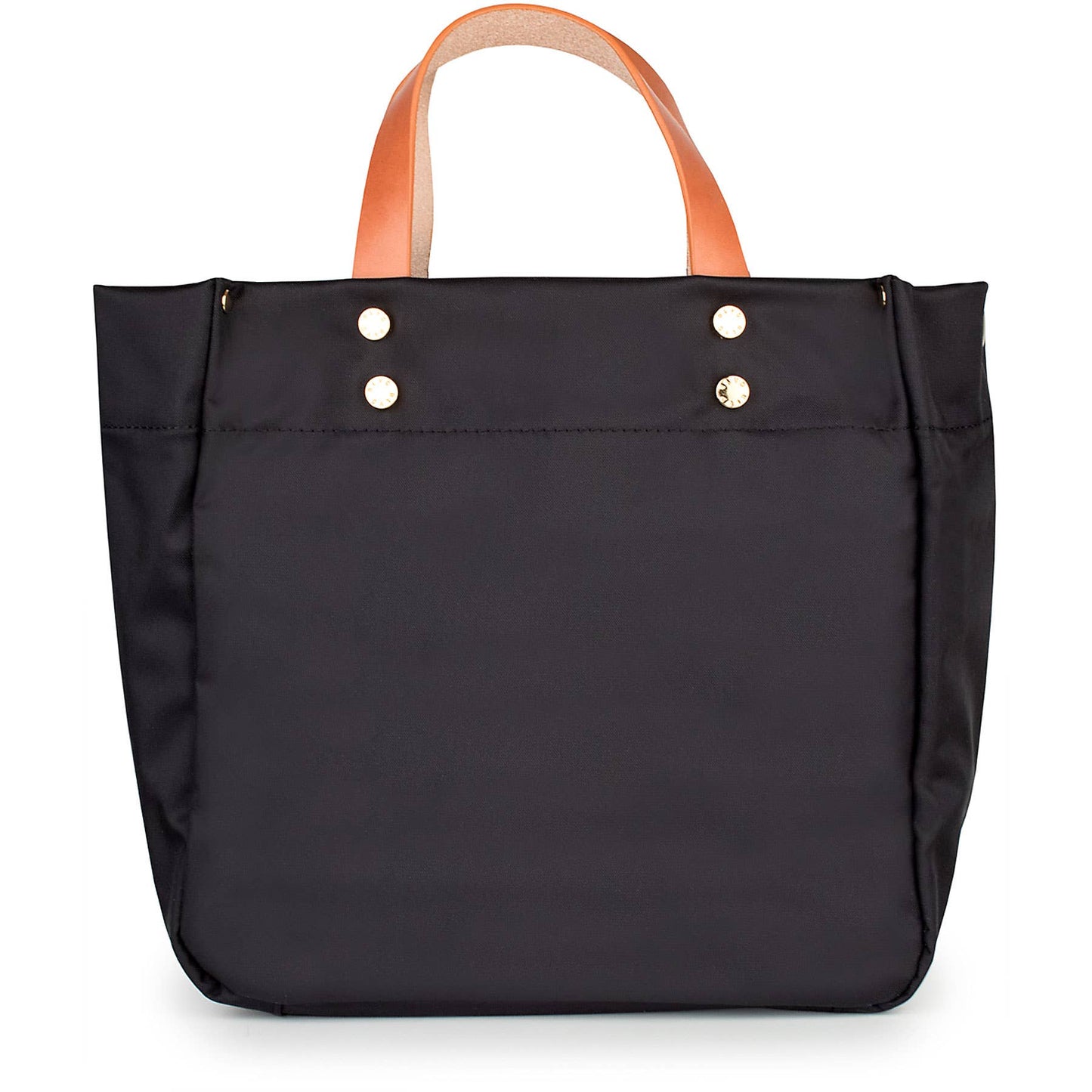 Black Nylon Tote with Leather Accents