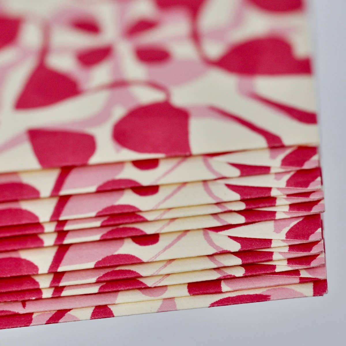 Packet of Ten Patterned Envelopes Dappled Eton Mess Fuschia