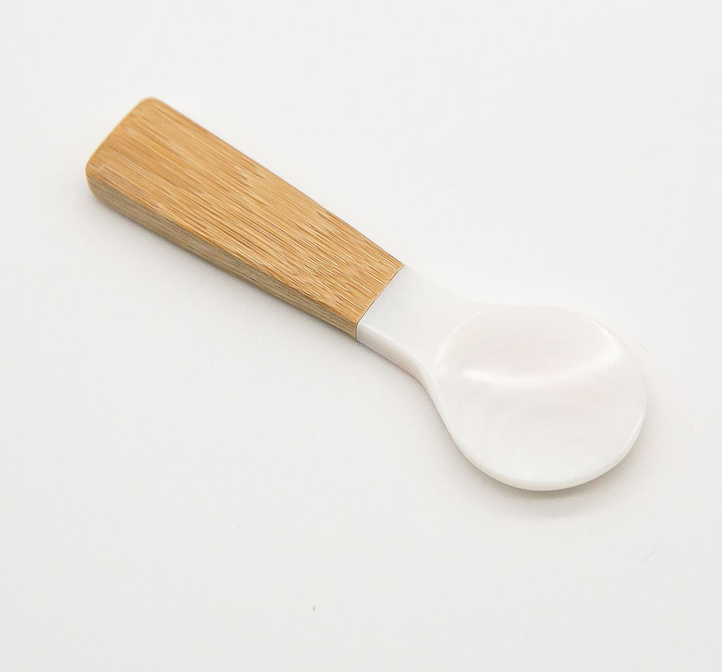 Seashell and Bamboo Spoon, Small 3.25"
