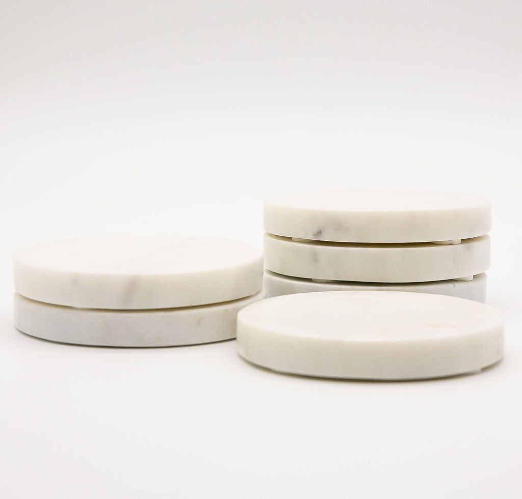White Marble Coasters