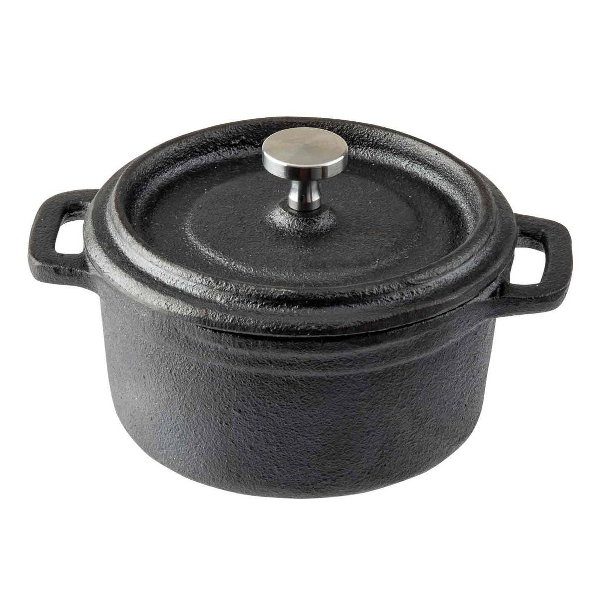 8 oz Pre-Seasoned Cast Iron Cocotte with Lid