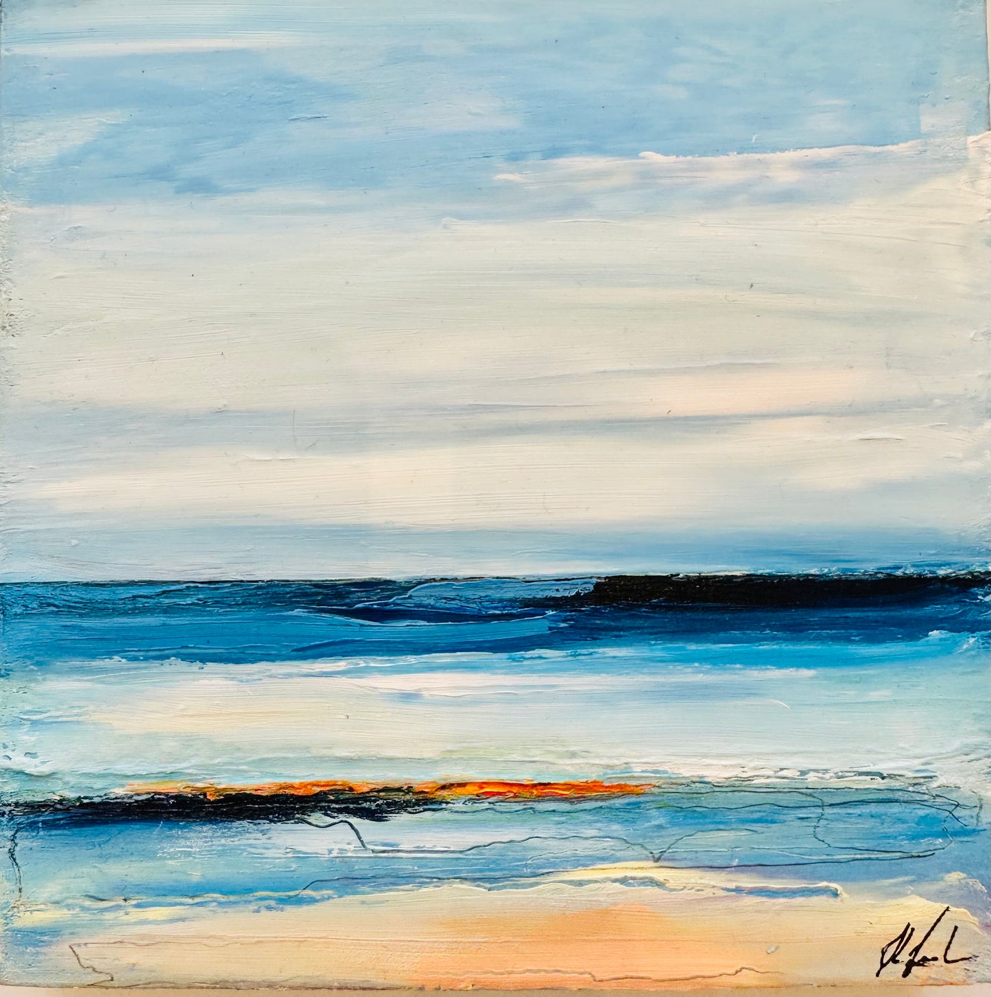 Helen Hadley Original Painting 6" x 6"