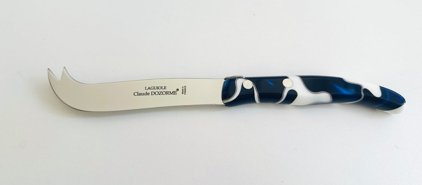 Blue Marble Cheese Knives, Various Sizes and Functions.