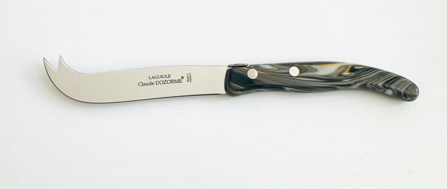 Gold Swirl Cheese Knives, Various Sizes and Functions.