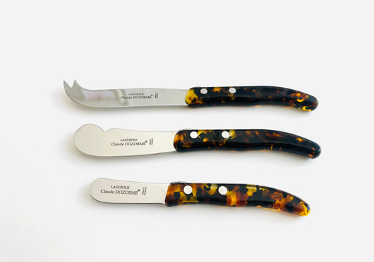 Tortoise Cheese Knives, Various Sizes and Functions.