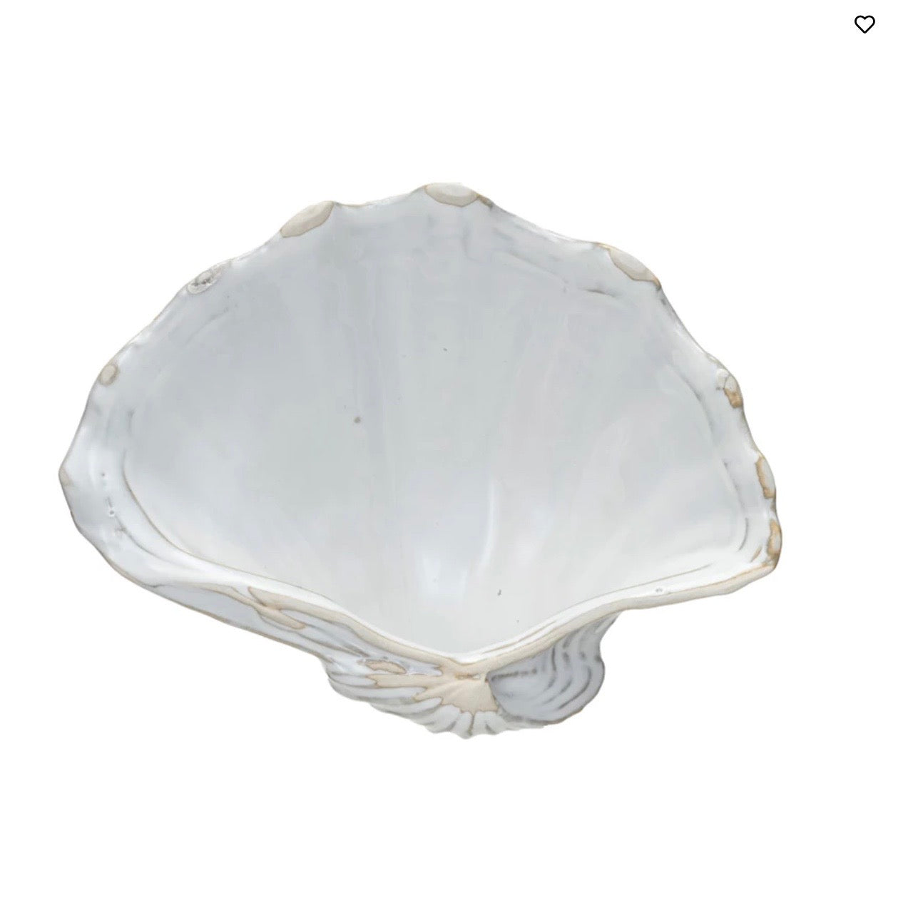 Shell Dish White Stoneware