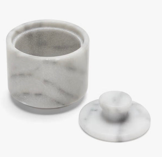 Marble Salt Cellar with Lid