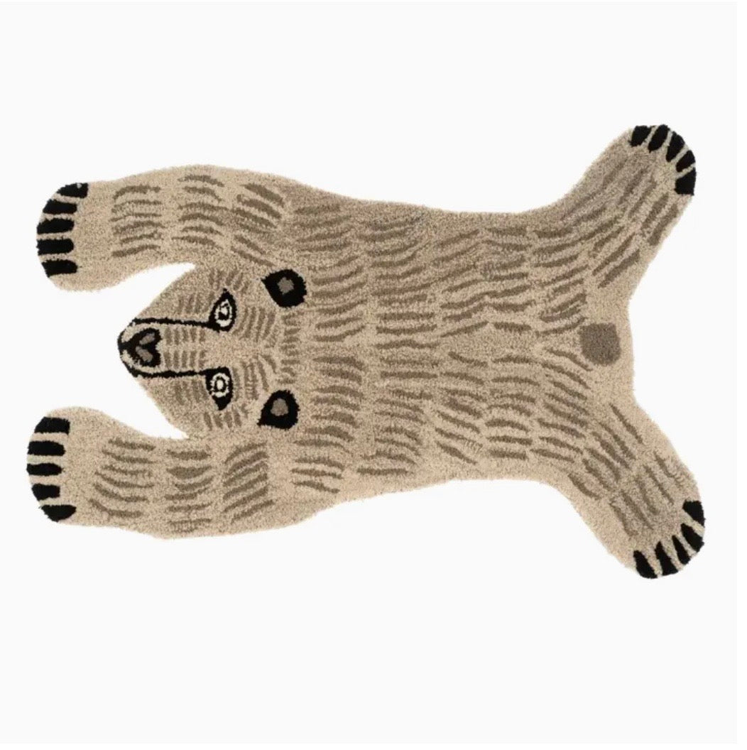 Bear Rug, Wool and Cotton