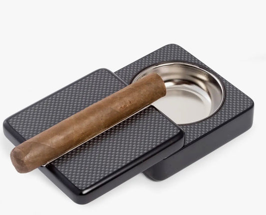 Carbon Fiber Cigar Holder and Ashtray, Pivoting