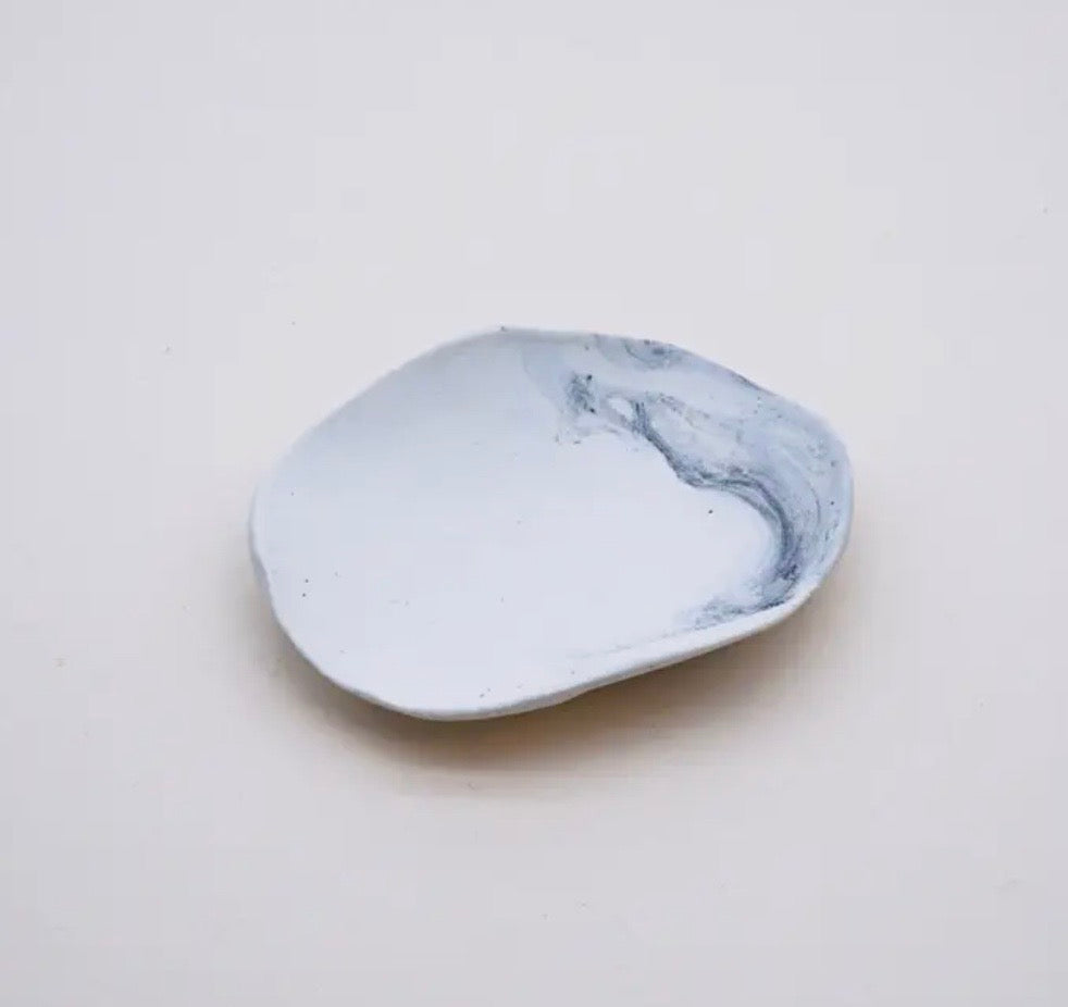"Marble" Shell Soap Dish, Porcelain
