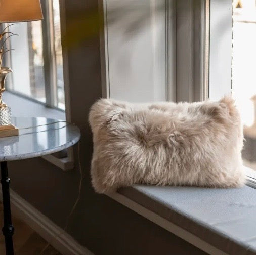 Sheepskin Pillow, Lumbar Decorative