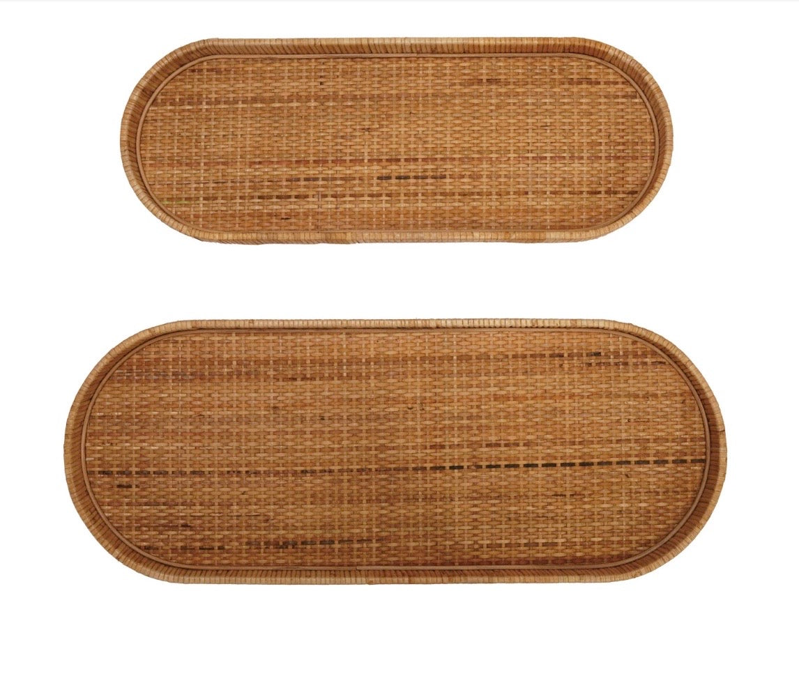 Oval Rattan Trays
