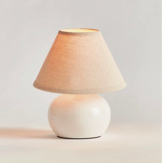 Mini Ceramic Lamp White, Coordinates with other Newport Collection