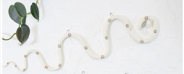 Ceramic Wall Horizontal Snake Decorative, Large