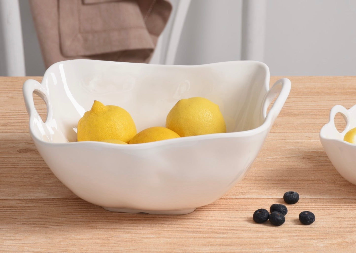 Large Serving Bowl Melamine, White Gloss