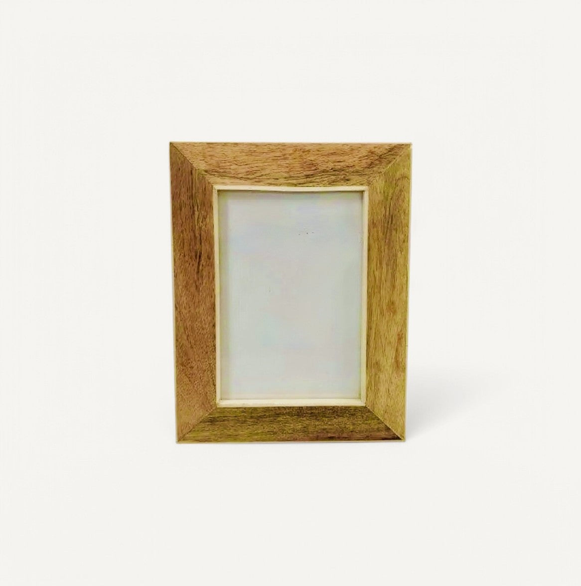 Photo Frame, Wood with Cream Resin Border