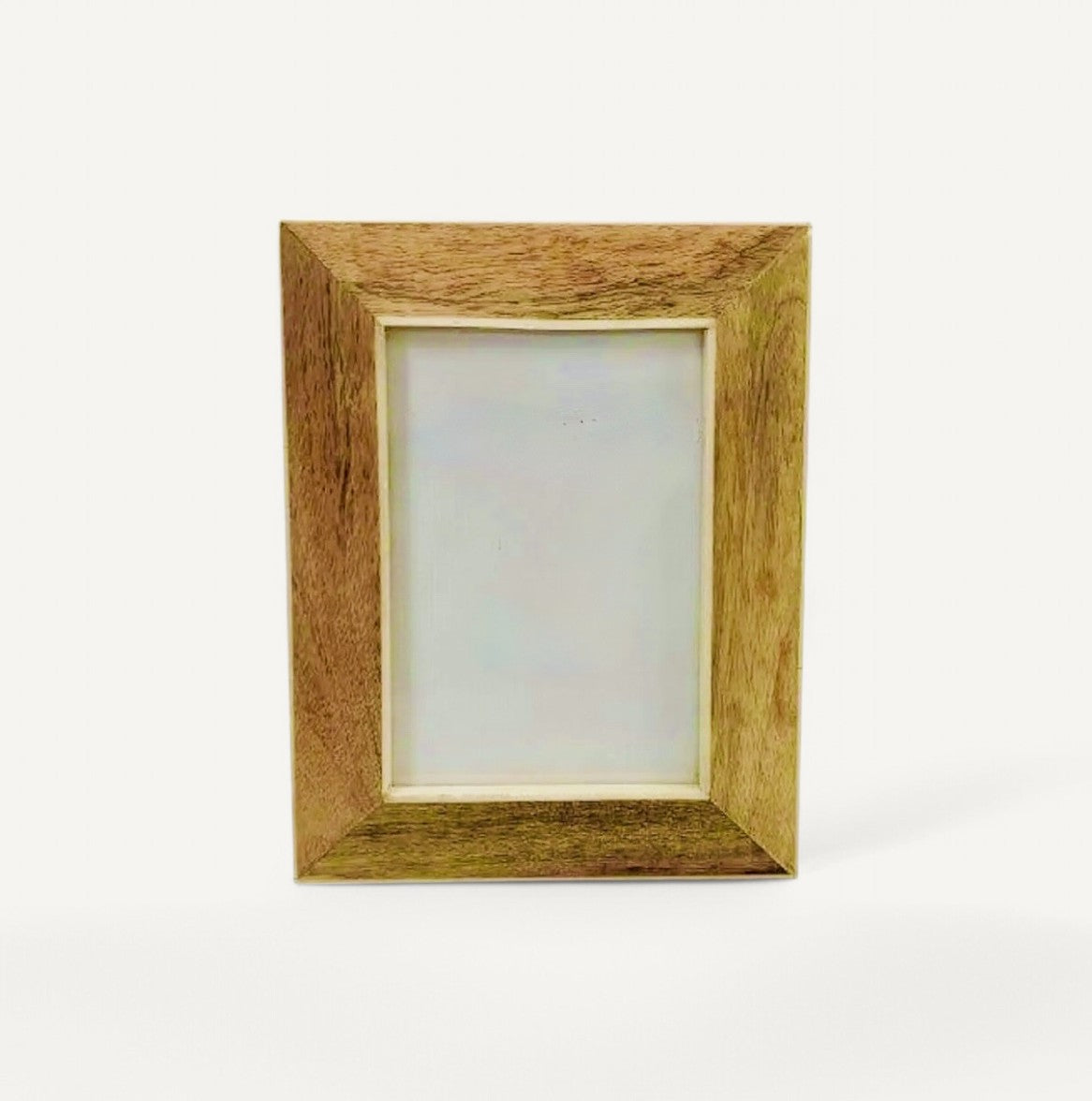 Photo Frame, Wood with Cream Resin Border