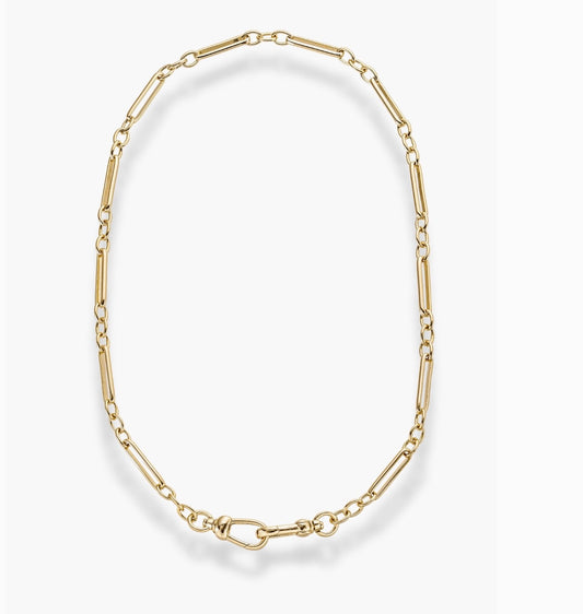 Watch Chain FOB Necklace 17" Adjustable