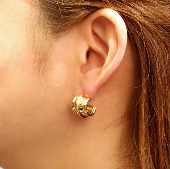 Layered Hoop Earrings, 14kt Plate