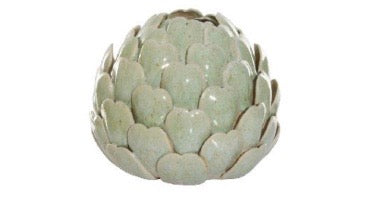 Artichoke Vase, Green Glossy Ceramic, 2 Size Options