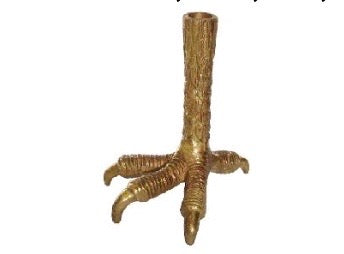 Rustic Gold Bird Claw Candle Holder...Caw!!!!