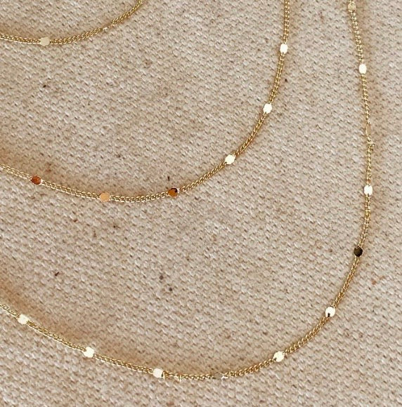 Pressed Link Choker Necklace, 18k Gold Filled