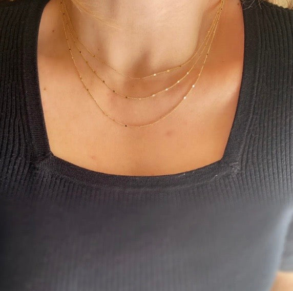 Pressed Link Choker Necklace, 18k Gold Filled