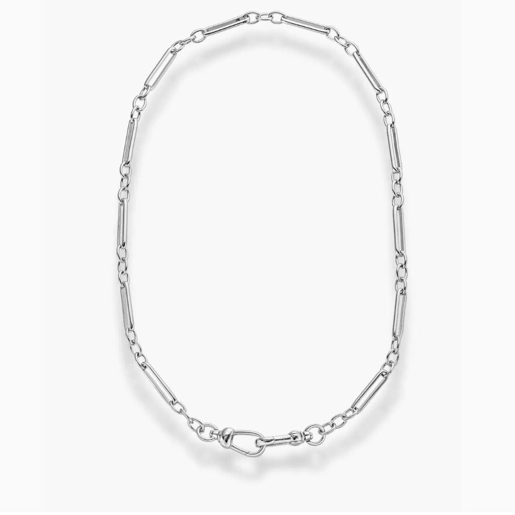 Watch Chain FOB Necklace 17" Adjustable, Silver or Gold Options