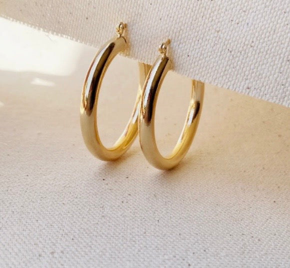Selena Hoops 18k Gold Filled 44mm Diameter