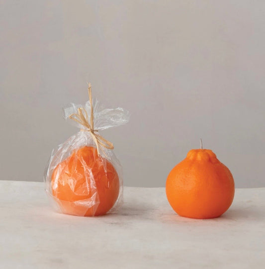 Orange Candles, Unscented. 3"