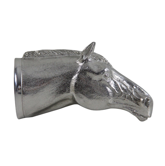 Horse Head Jigger or Stirrup Cup. English Pewter