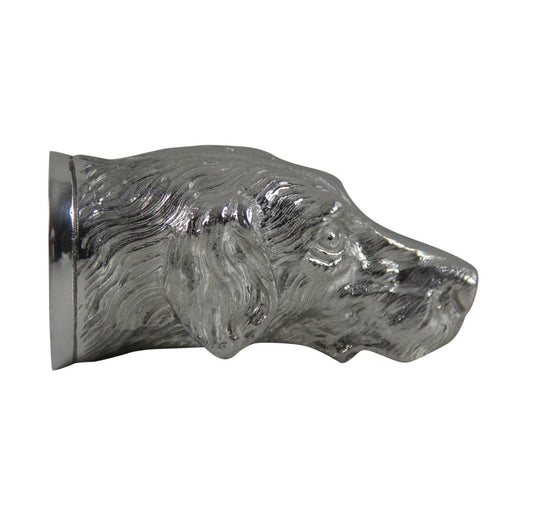 Dog Head Jigger or Stirrup Cup. English Pewter