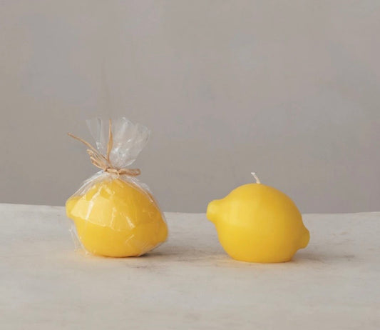 Lemon Candles, Unscented. 3"