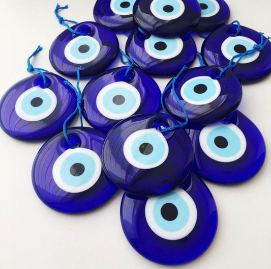 Glass Blue Evil Eye Decor 7cm, 2.5"