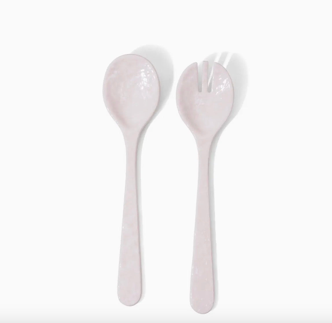 Melamine Salad Servers, Gloss Cream