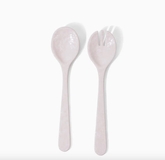 Melamine Salad Servers,  Gloss Cream
