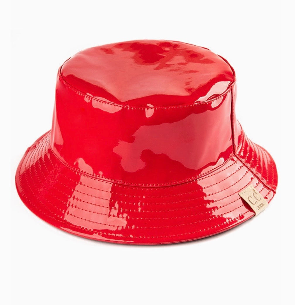 Kids Rain Hat Bucket Style Shiny