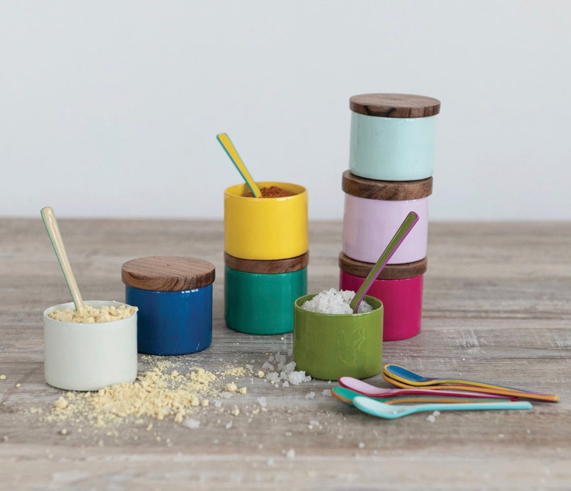 Mini Bright Enamel Spoons, 8 Various Colors, 3", Sold Individually