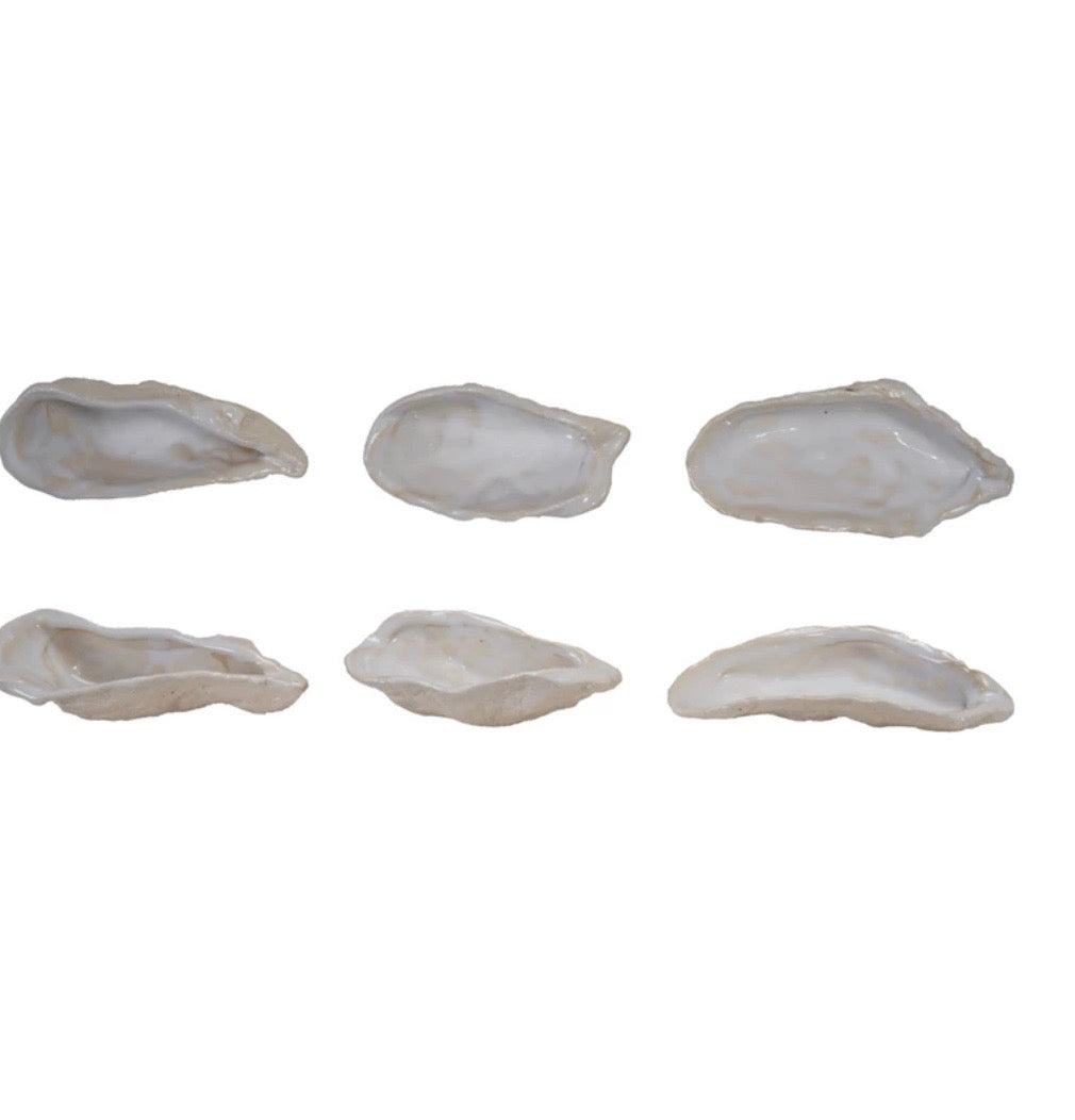 Oyster Dishes, Stoneware White, 2 Size options