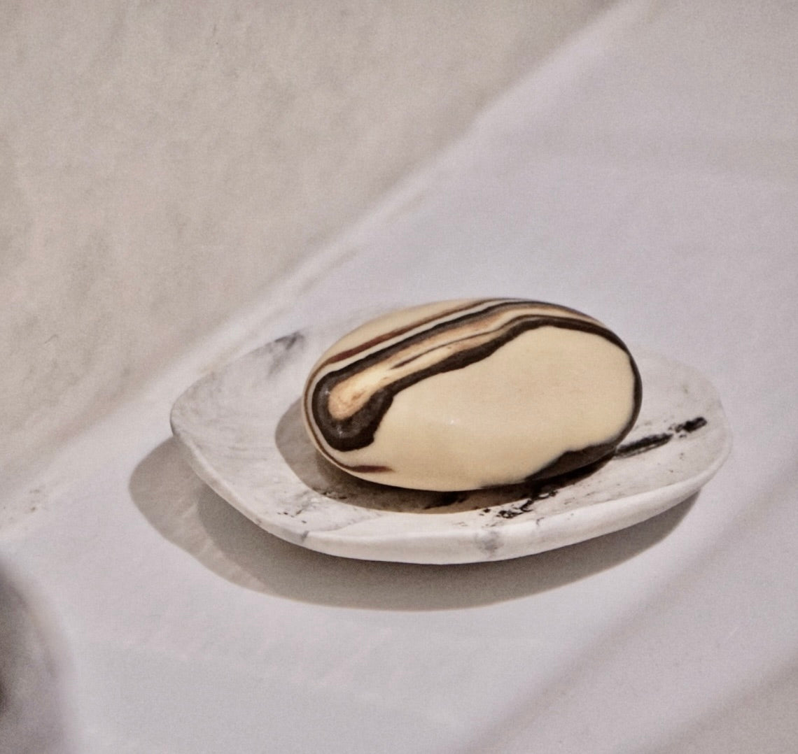 "Marble" Shell Soap Dish, Porcelain