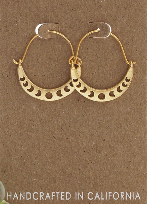 Phases of the Moon Hoop Earrings