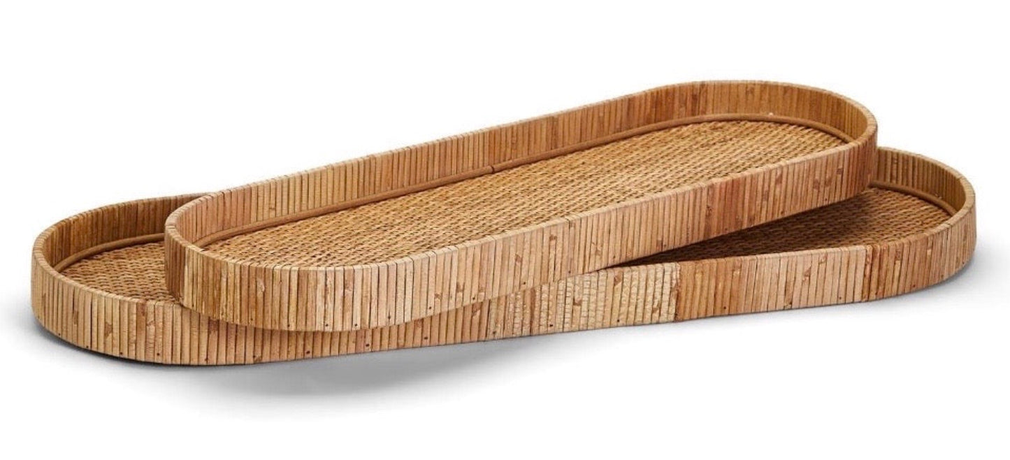 Oval Rattan Trays